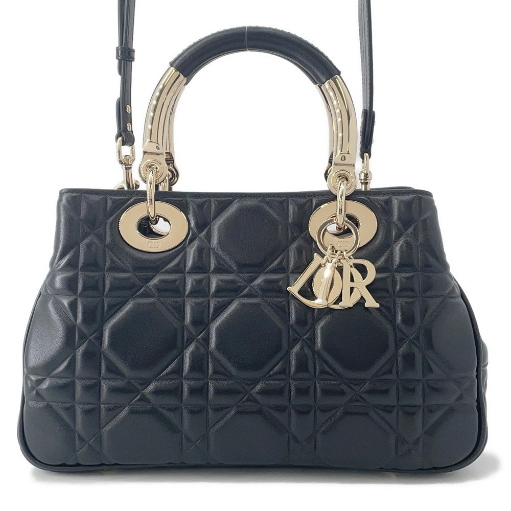 Dior Handbag Lady's 95.22 BlackM0699OVJX Leather Medium