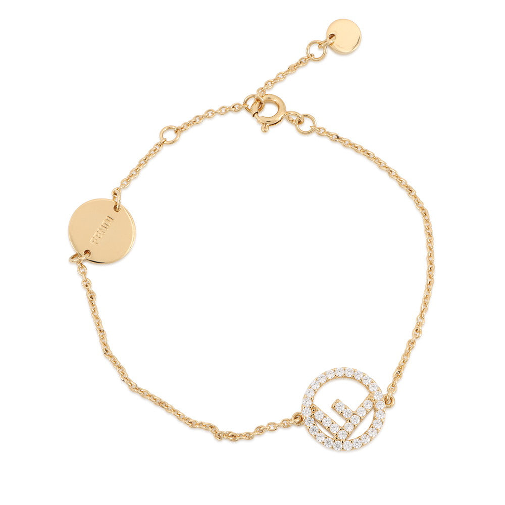 Fendi F is Bracelet8AG761 Stone Metal Zirconia Jewelry