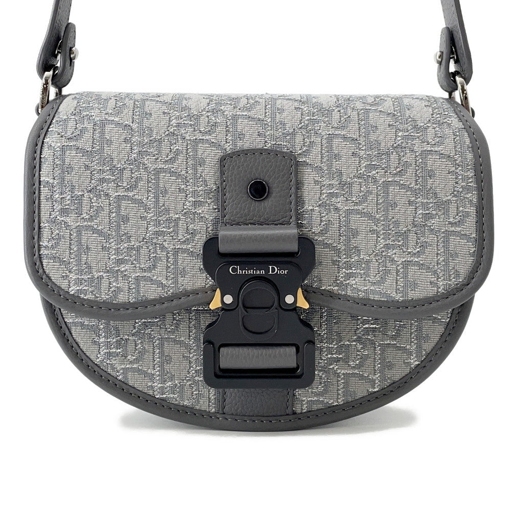 Dior Shoulder Bag Oblique Gallop Gray1ADPO033DOS H30Q Leather Canvas