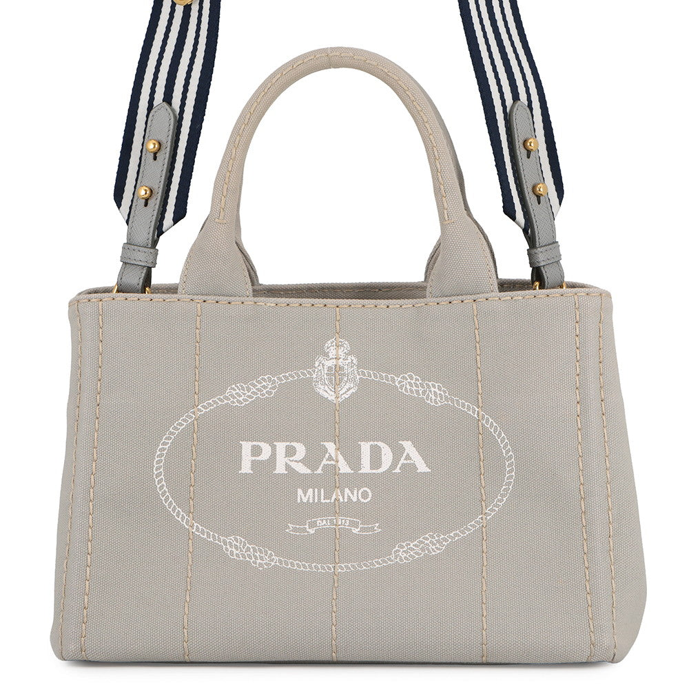 Prada Tote Bag Canapa 2way Gray1BG439 Canvas