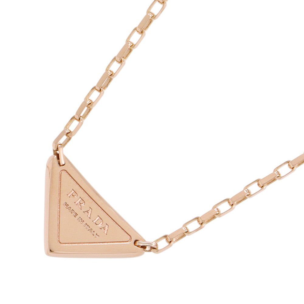 Prada Bag Triangle Pendant Necklace1JCA36 2FPD F0XEG 18K Pink Gold Mini Jewelry
