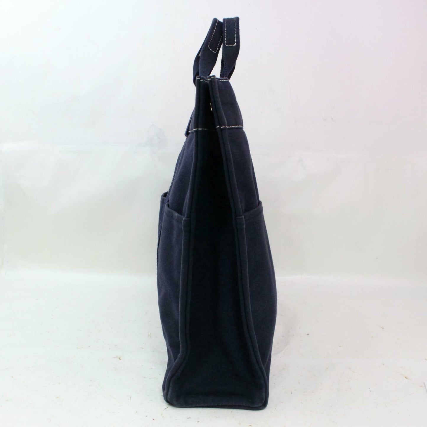 Hermes Luxury Tote Bag Deauville Navy (Shc ) Canvas Blue