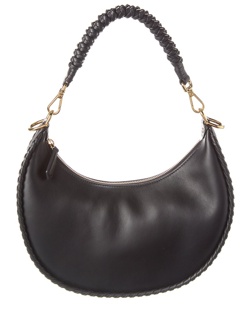 Fendi Handbag graphy Hobo Bag Leather Black Small