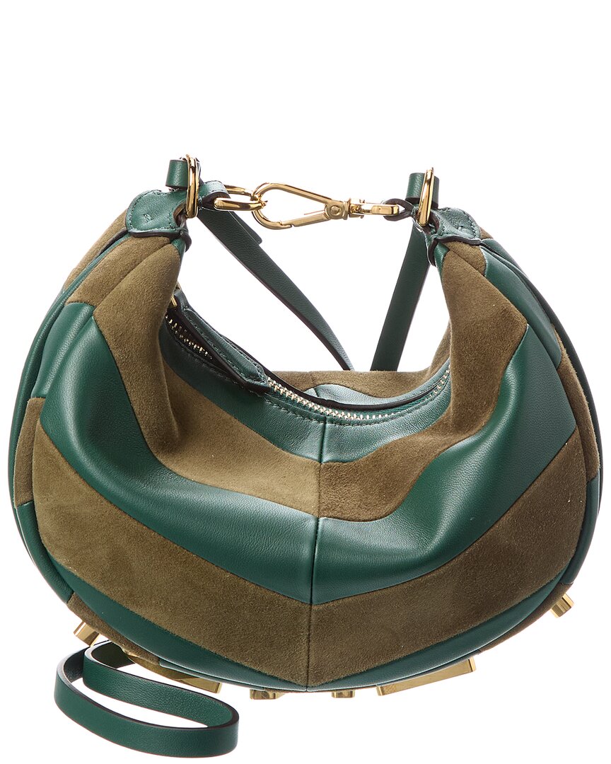 Fendi Handbag graphy & Hobo Bag Leather Suede Black