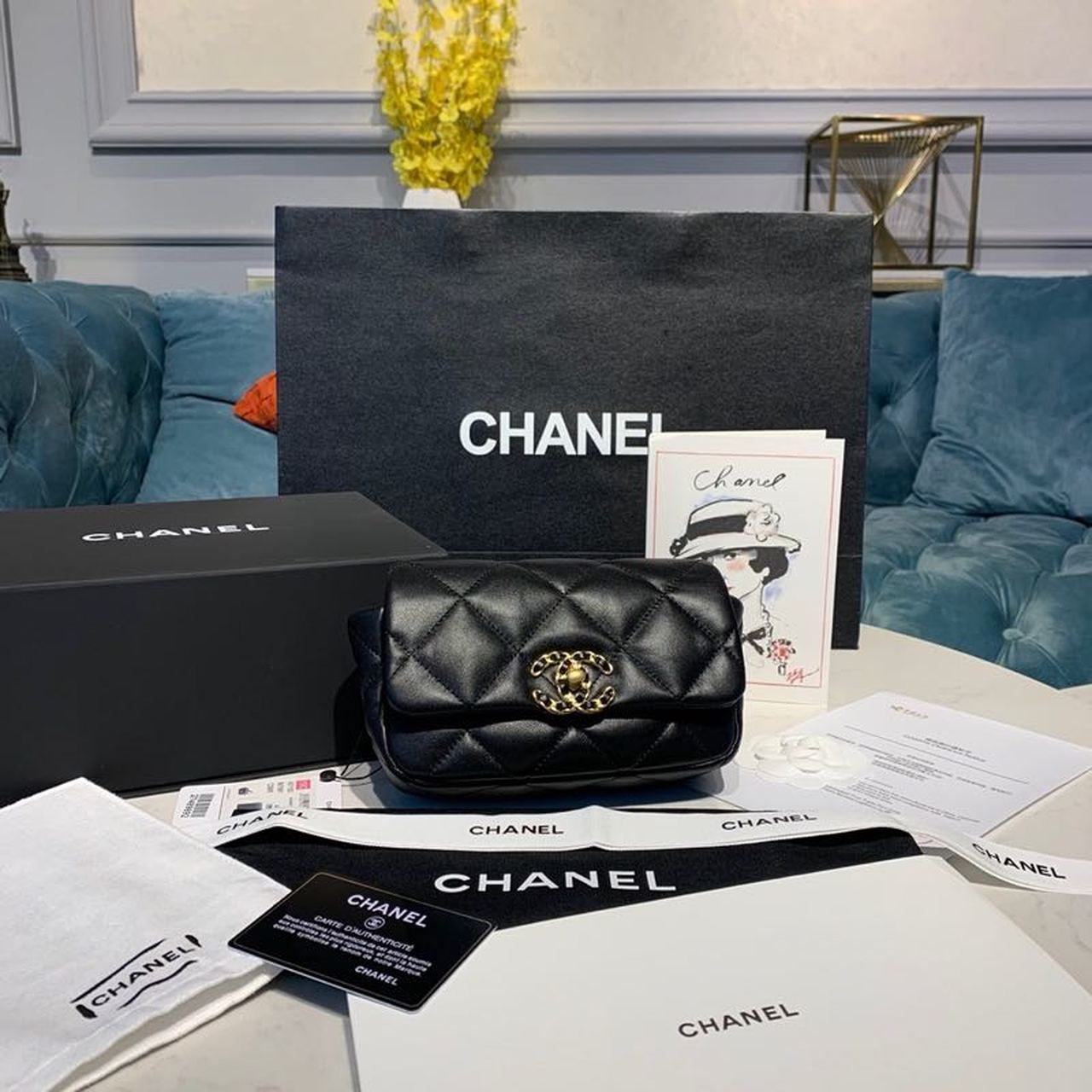 Chanel Waist Black Travel Bag