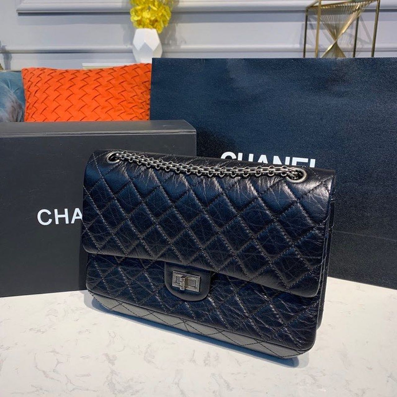 CHL 2.55 Hardware , ’s Black Silver Crossbody Bag
