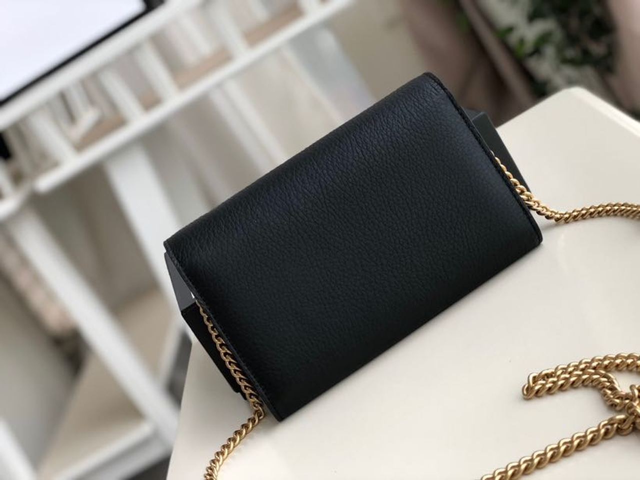 gg Marmont 7.9in 20cm gg Black Mini Chain Mini Bag