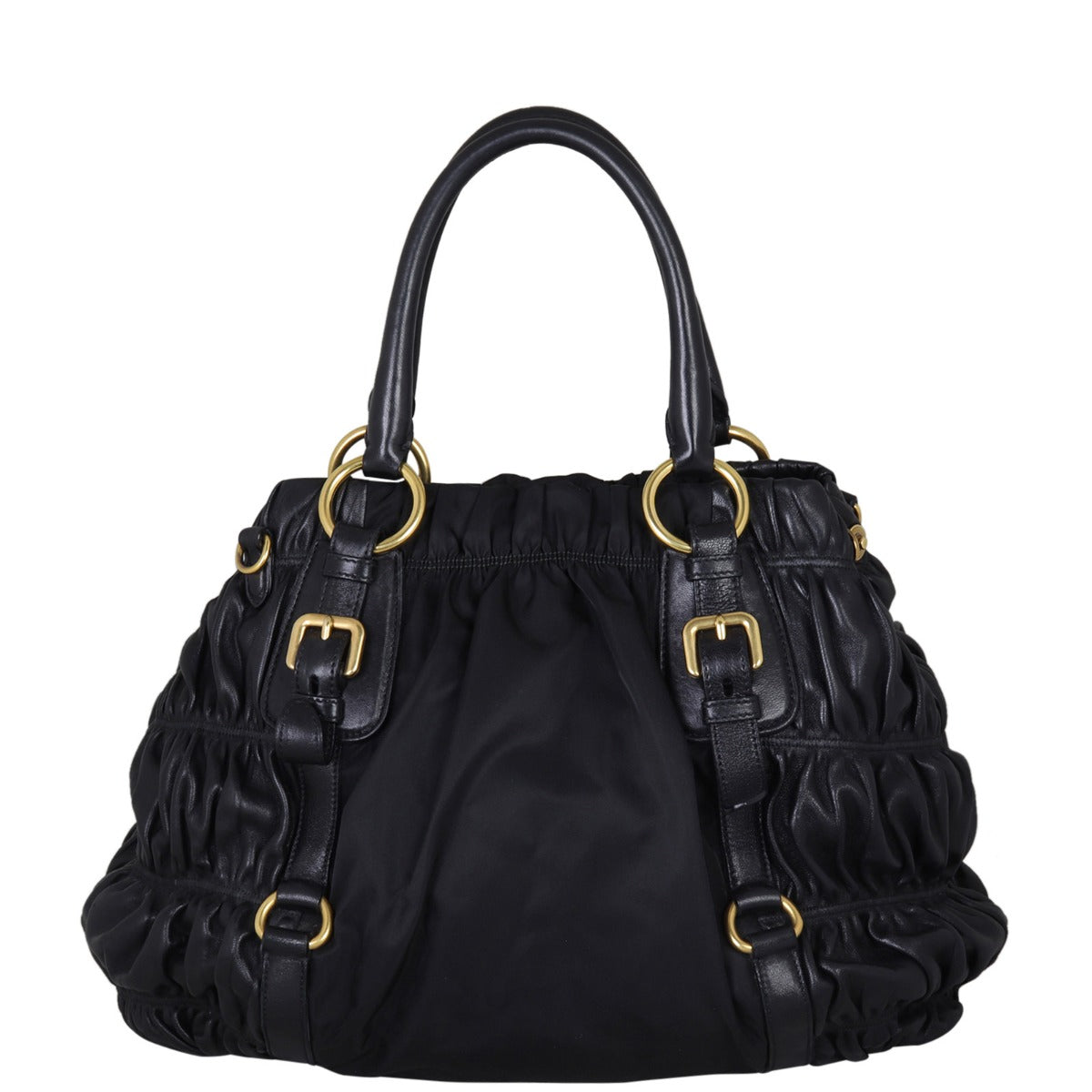 Prada Tessuto Gaufre Bag Leather Travel Bag