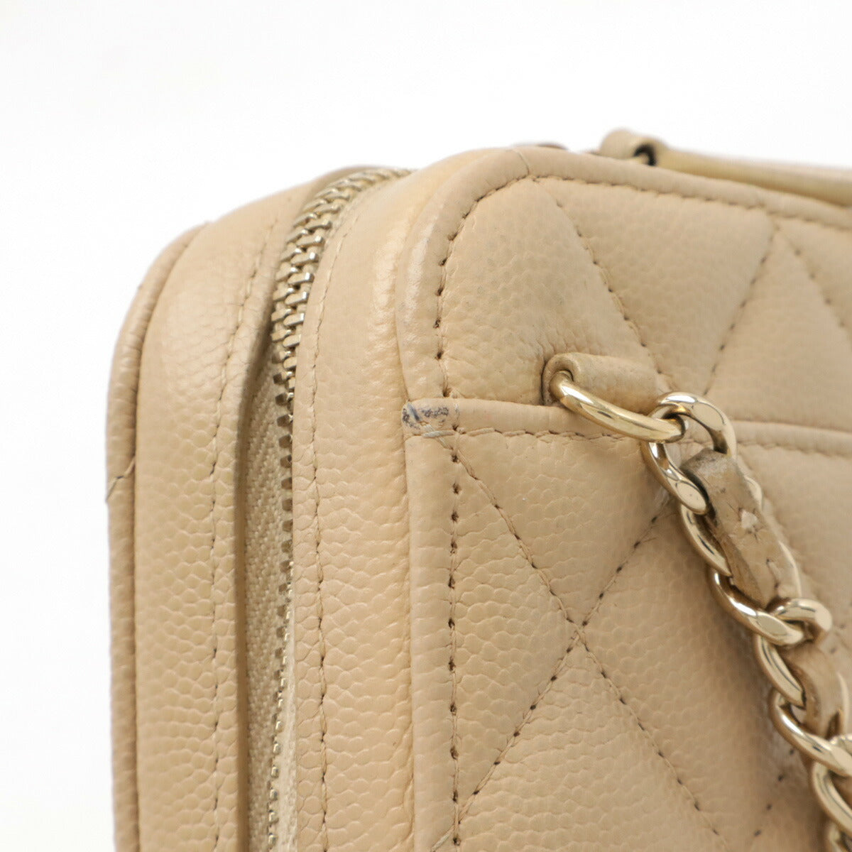 Chanel Caviar Skin Matelasse Coco Mark Phone Shoulder Bag