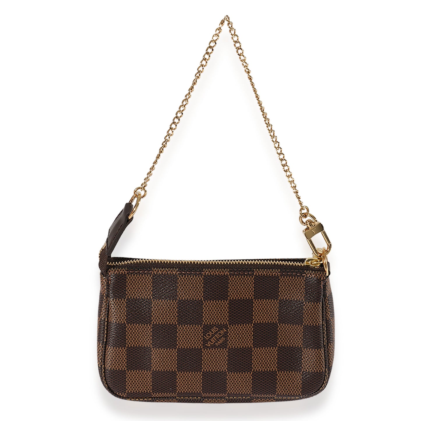 Louis Vuitton Damier Ebene Pochette Accessories Mini Clutch Bag