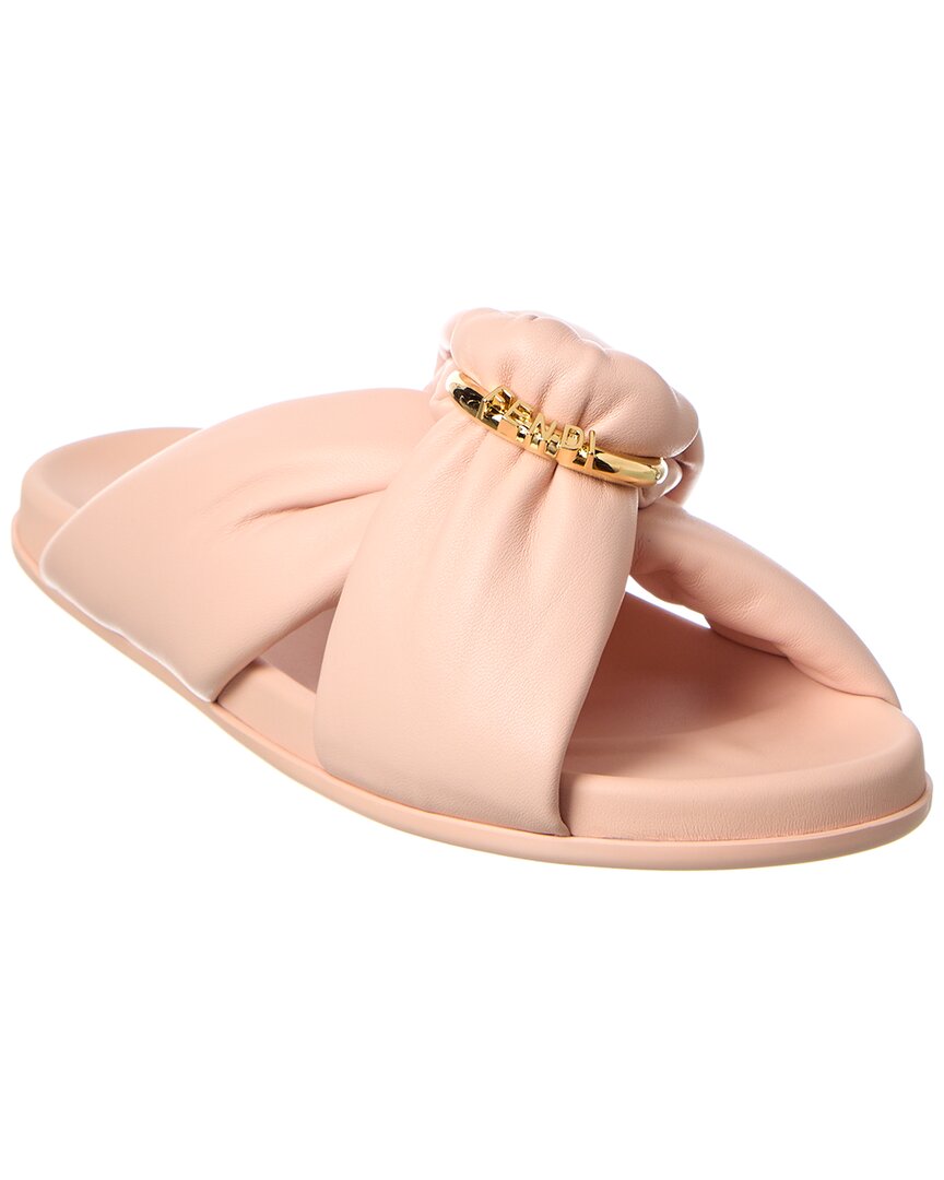 Fendi Shoe Feel Sandal 6 Leather Pink Shoes