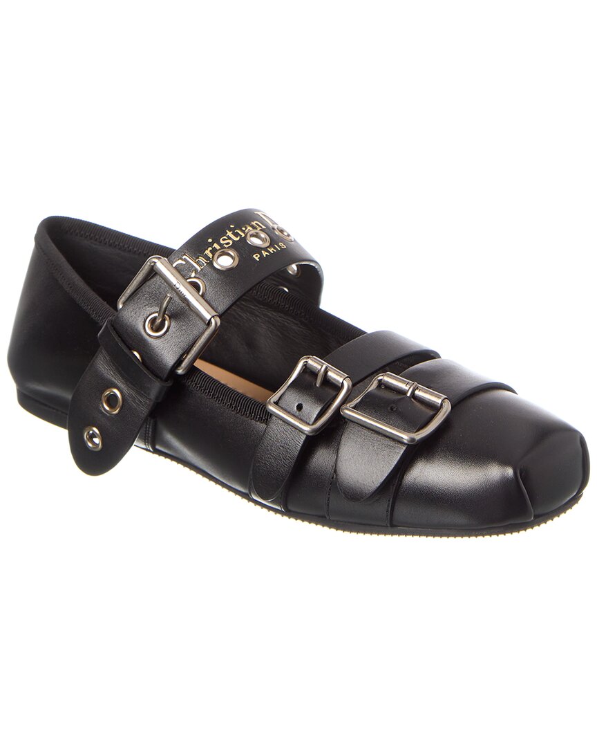 Dior Shoe Punk Ballerina Flat 2 Leather Black Shoes