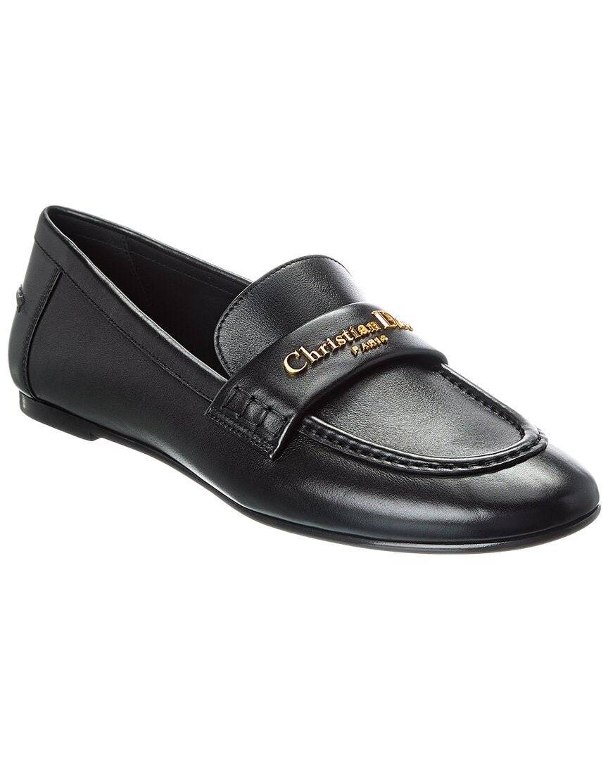 Dior Shoe Boy Loafer, 38.5 Leather Black Shoes