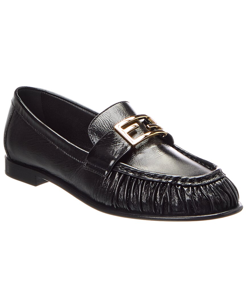 Fendi Shoe Baguette Loafer 2 Leather Black Shoes