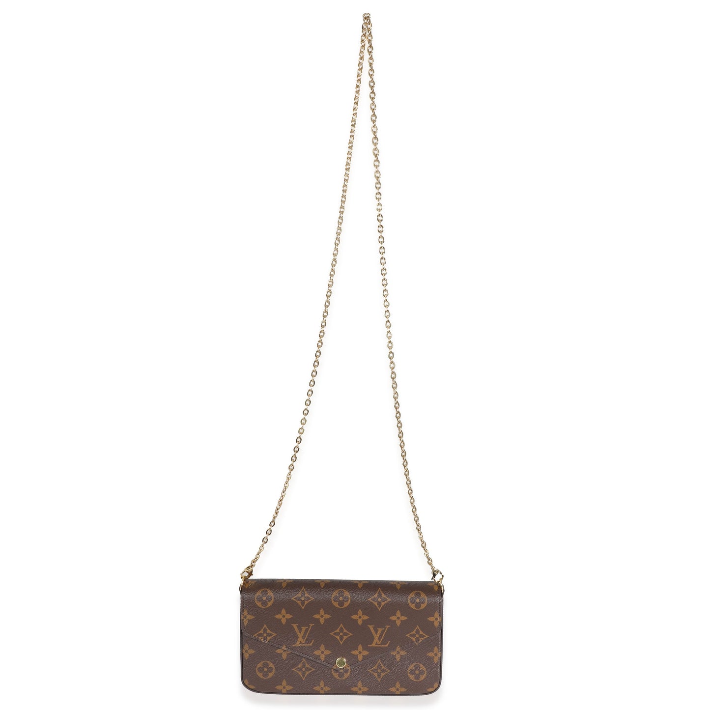 Louis Vuitton Felicie Pochette Monogram Canvas Clutch Bag