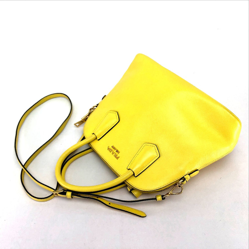Yellow Women Leather Travel Bag