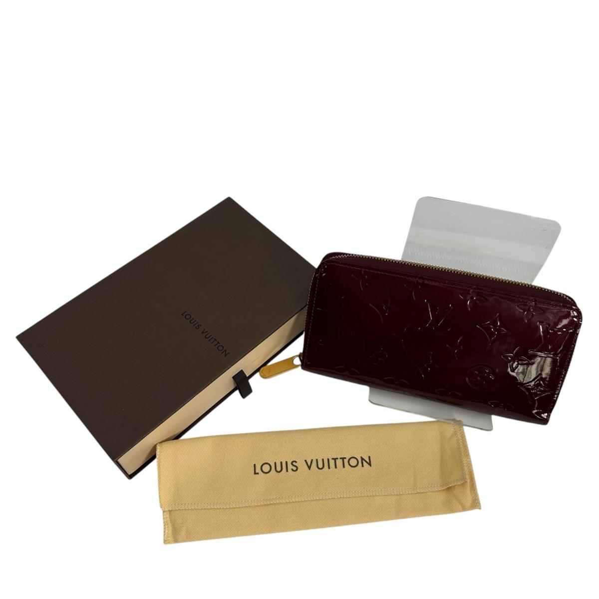 Louis Vuitton Long Purse M61379 Vernis Magenta Monogram Wallet Case 0