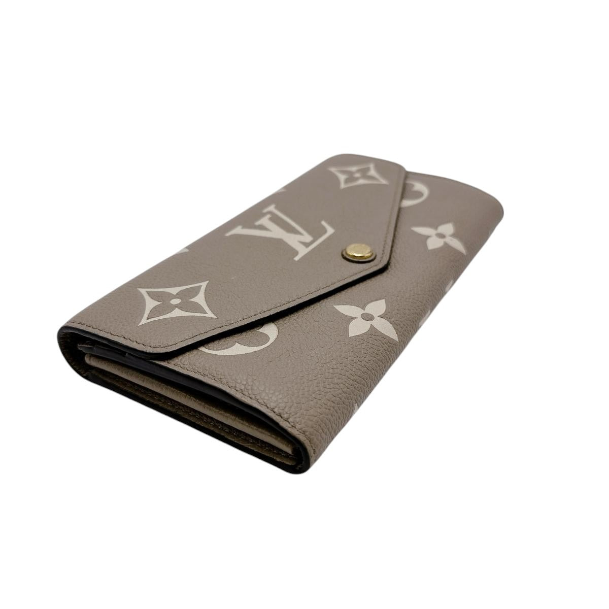 Louis Vuitton Long Purse M81049 Ann Platt Monogram Beige Flap Wallet Case