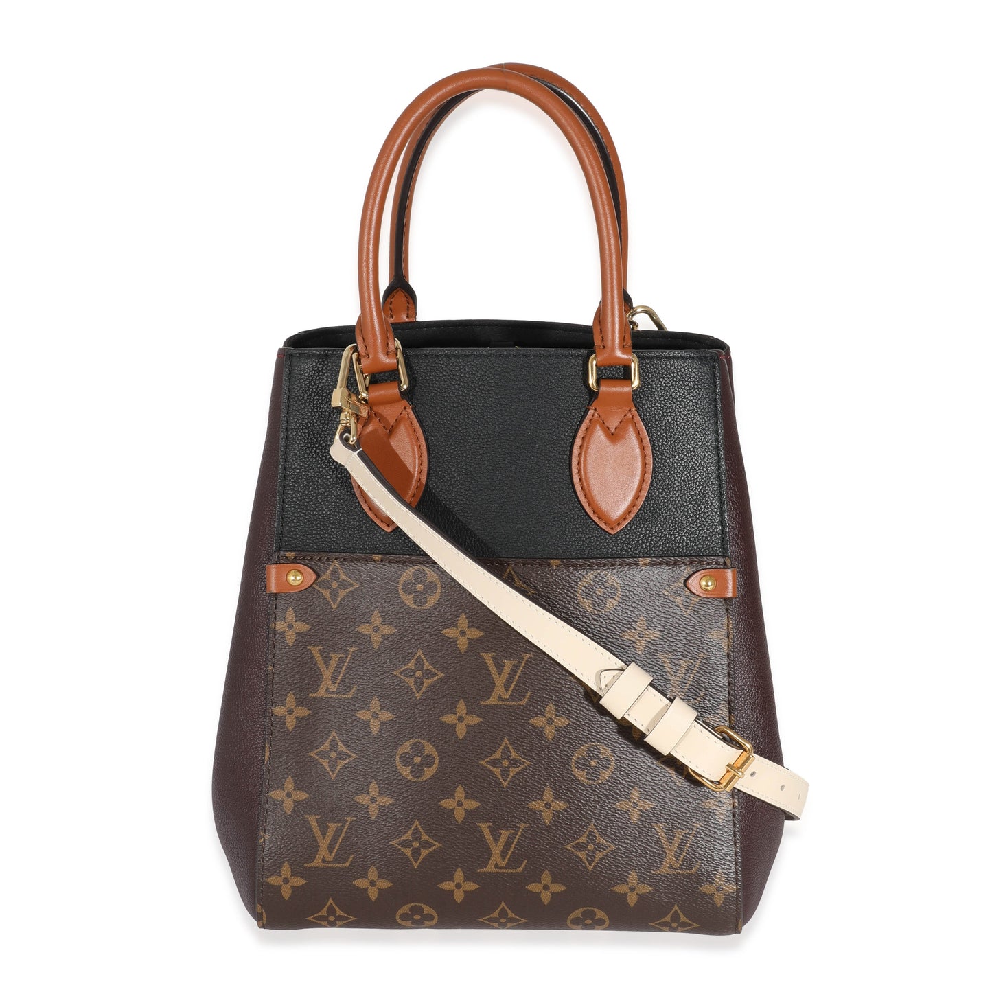 Louis Vuitton Fold MM Monogram Canvas Calfskin Tote Bag