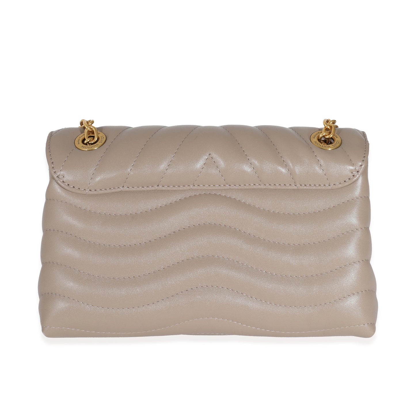 Louis Vuitton Dark Taupe New Wave MM Quilted Calf Chain Handbag