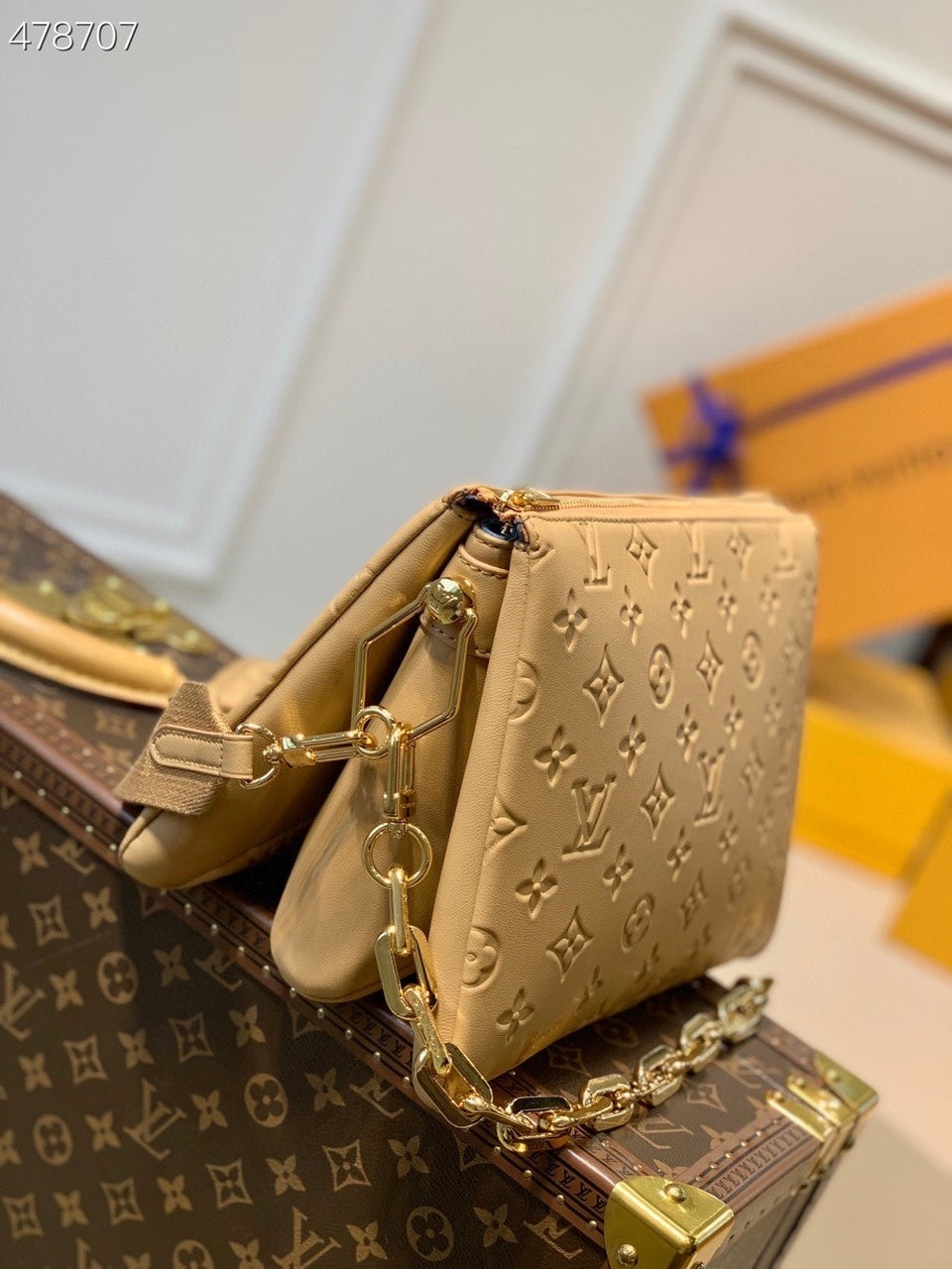 Top Quality Coussin Pm Embossed Puffy For Monogram Cream Crossbody Bag