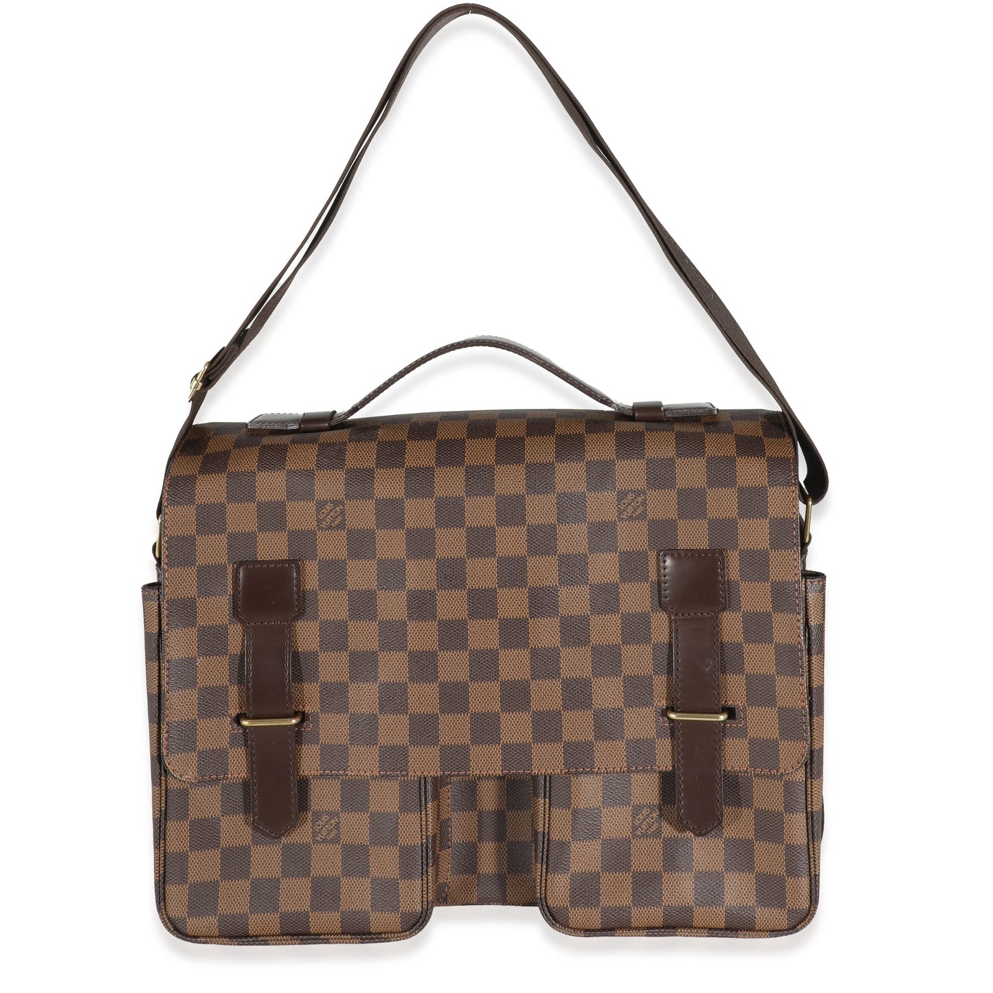 Louis Vuitton Damier Ebene Broadway Messenger Canvas Crossbody Bag
