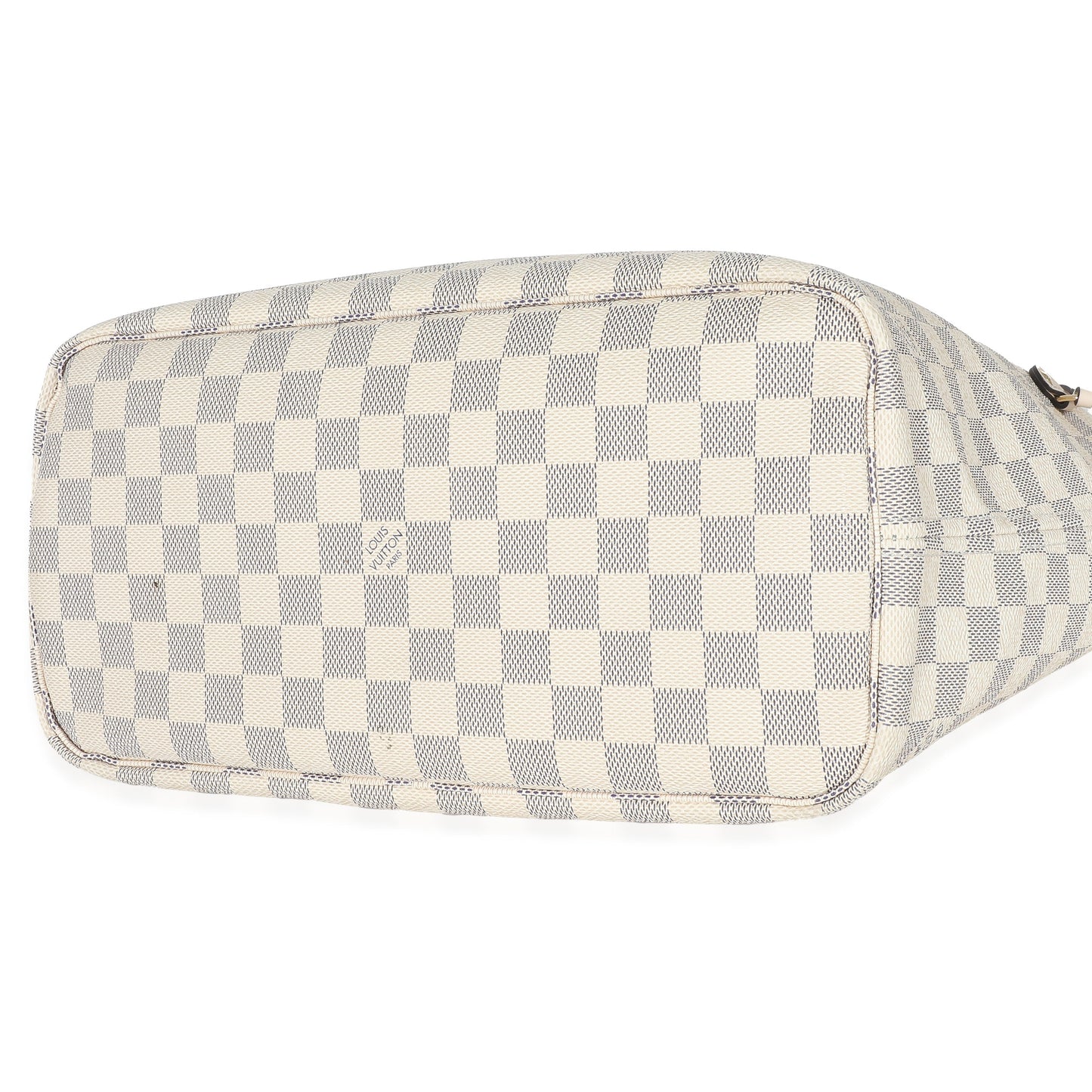 Louis Vuitton Damier Azur Braided Neverfull MM Canvas Tote Bag Neverfull Mm