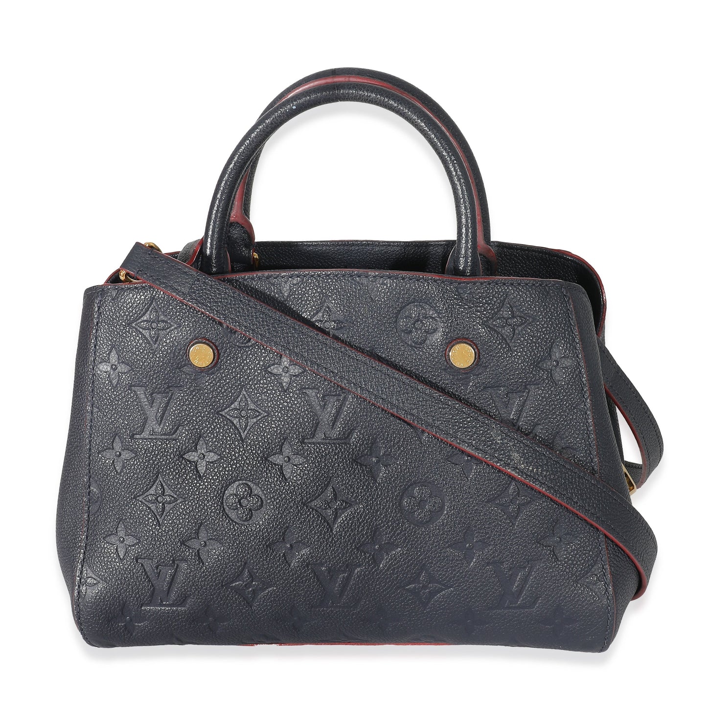 Louis Vuitton Marine Rouge Empreinte Montaigne BB Monogram Handbag