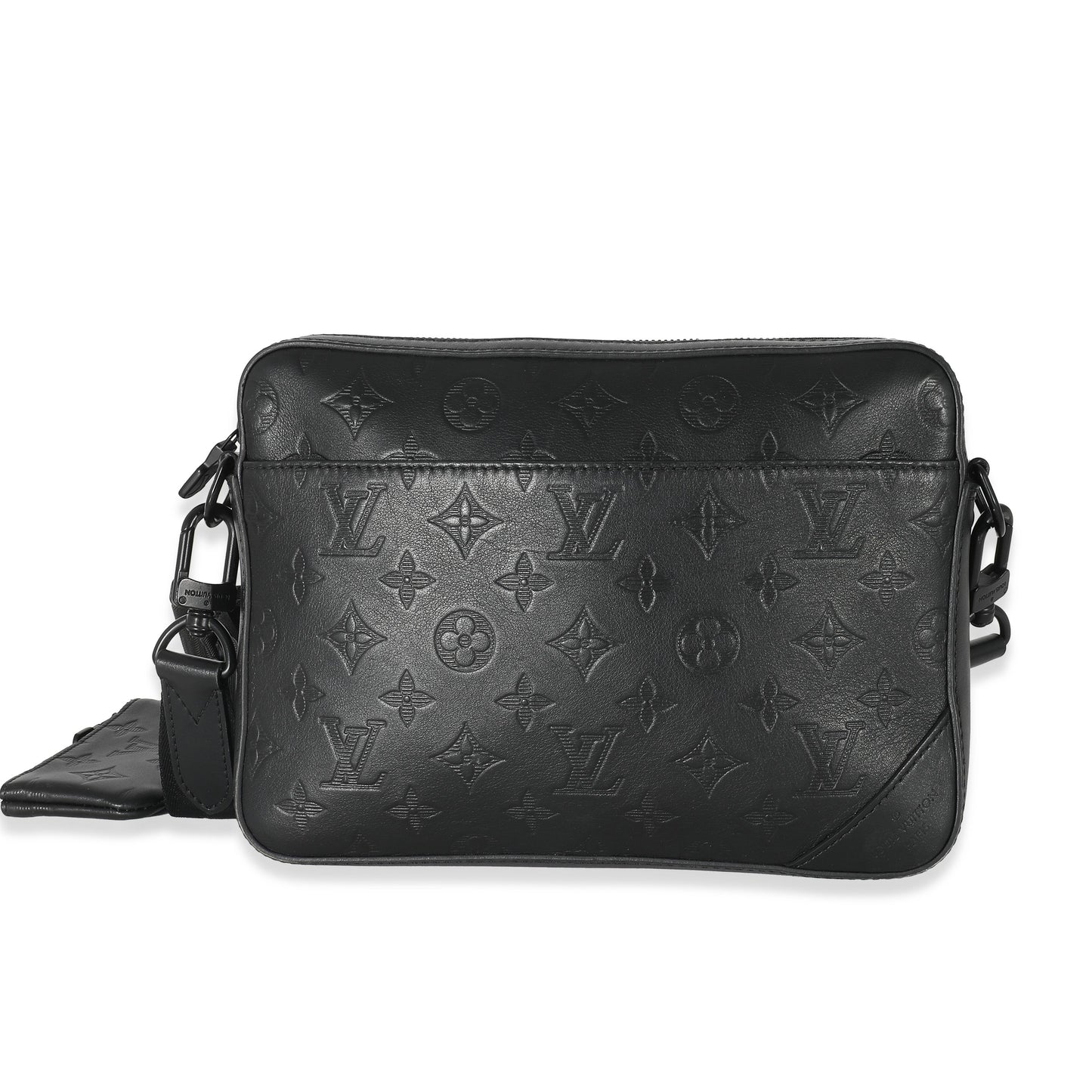 Louis Vuitton Shadow Duo Messenger Monogram Black Crossbody Bag