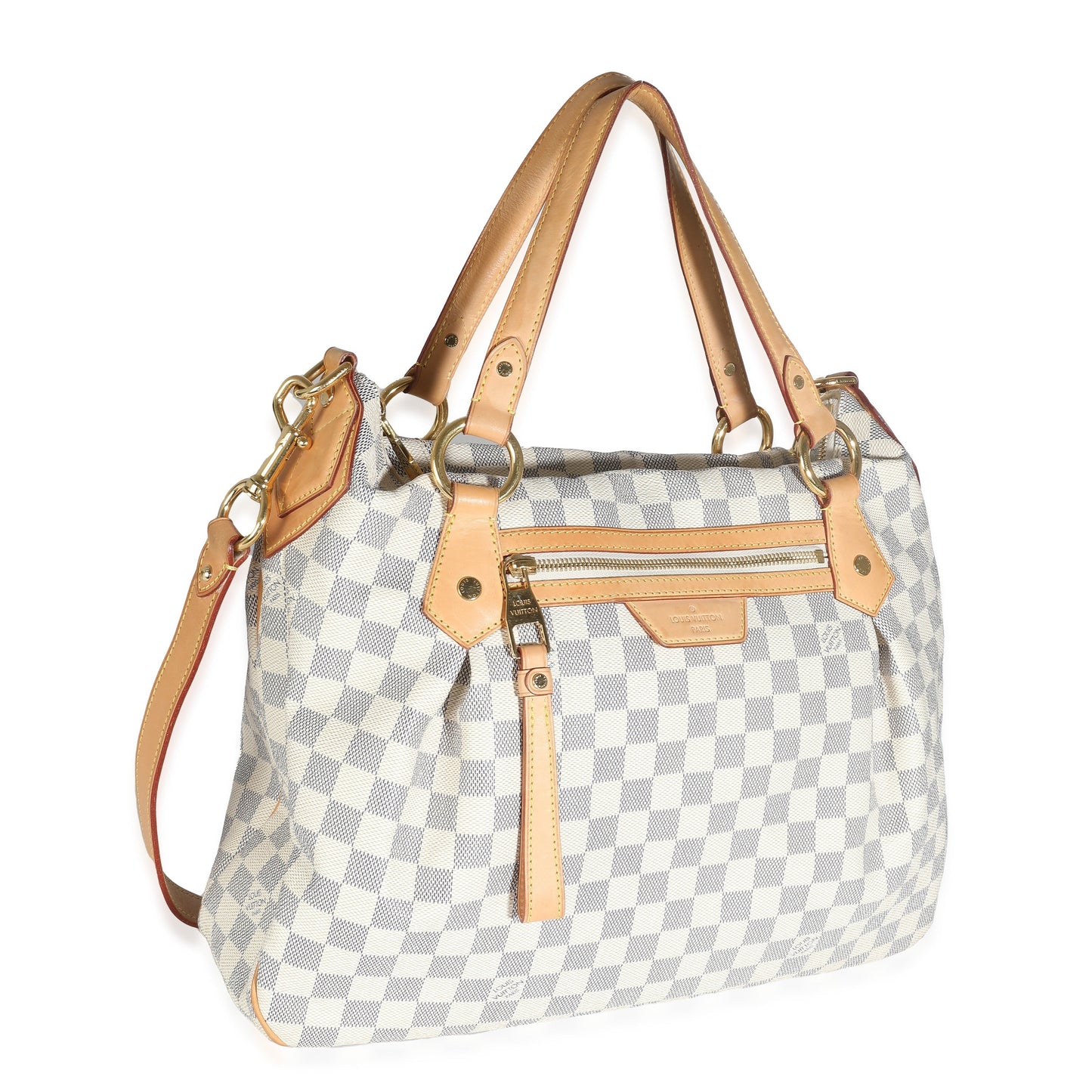 Louis Vuitton Damier Azur Evora MM Canvas Handbag