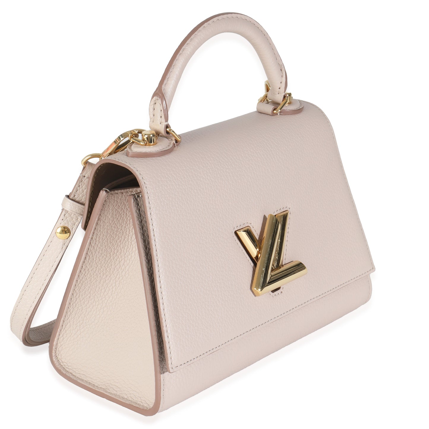 Louis Vuitton Greige Taurillon Twist One Handle Handbag