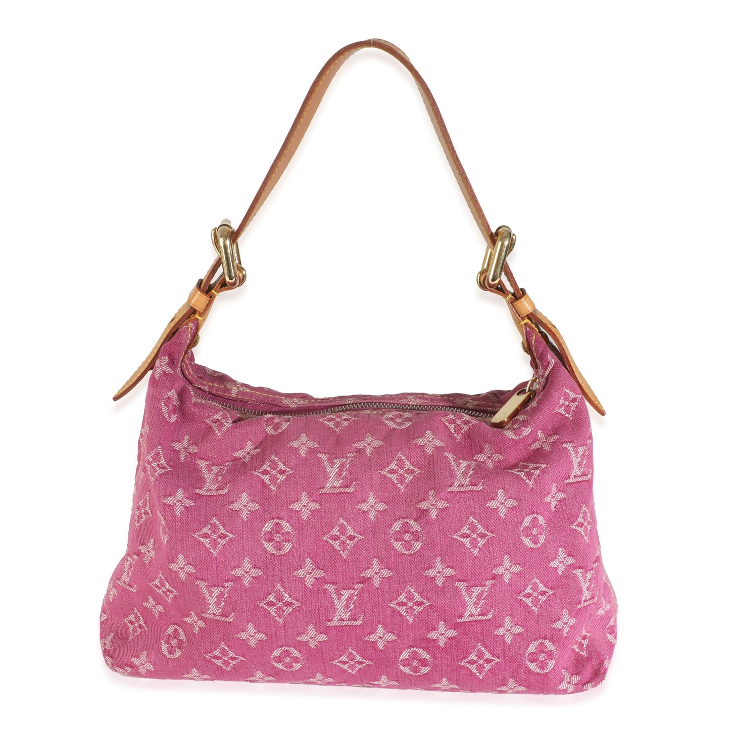 Louis Vuitton Pleaty Monogram Denim Pink Handbag