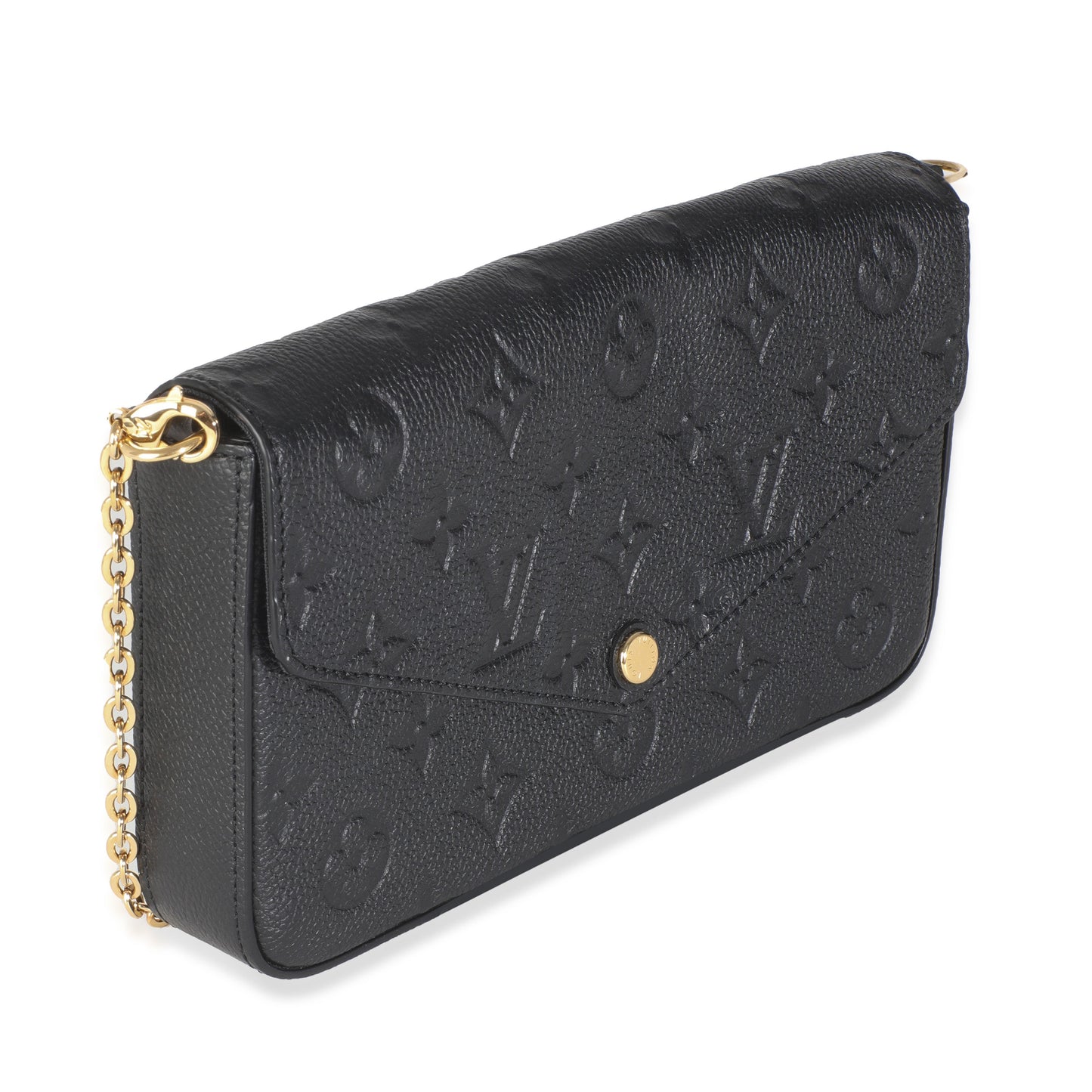 Louis Vuitton Empreinte Felicie Pochette Monogram Black Clutch Bag