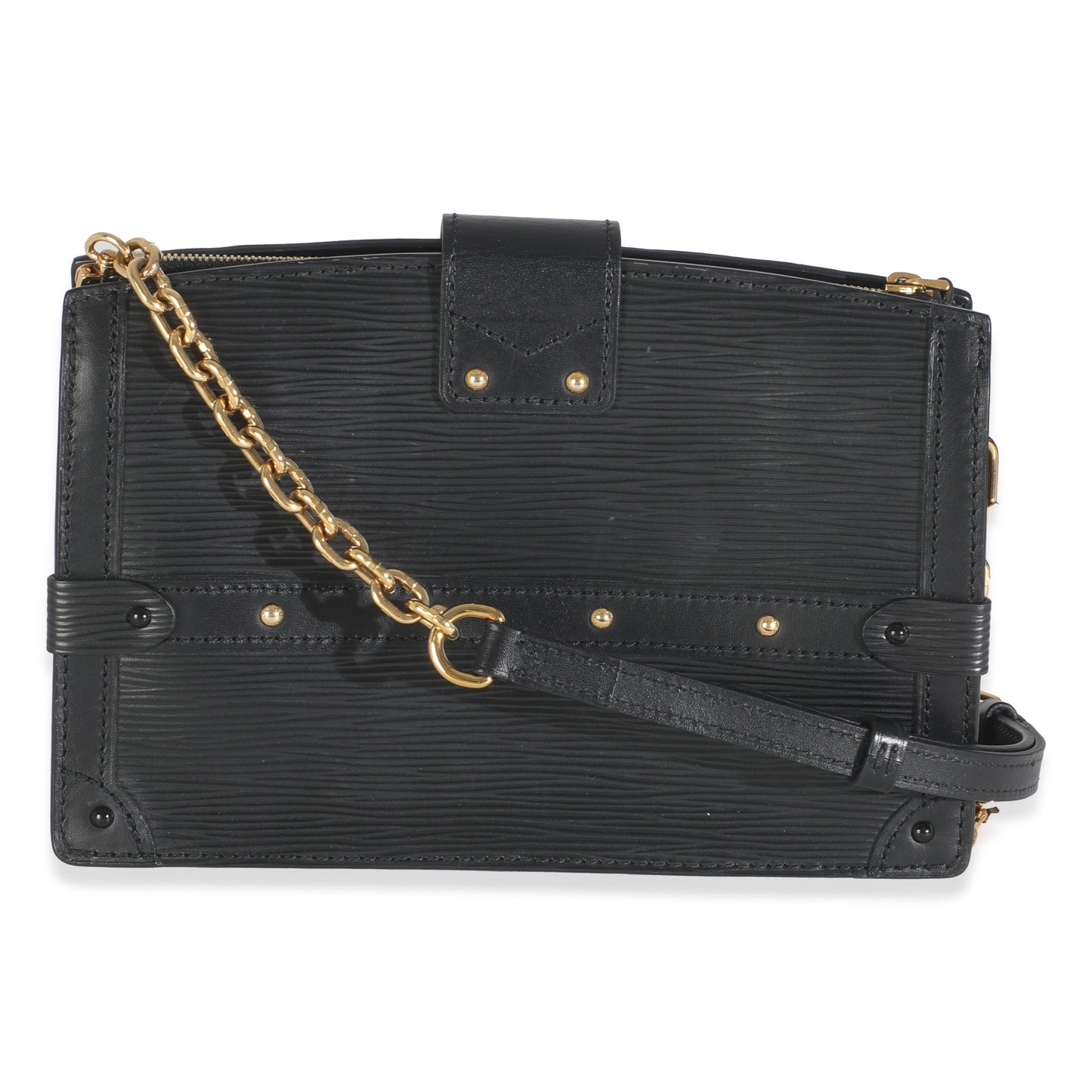 Louis Vuitton Epi Trunk Leather Black Clutch Bag