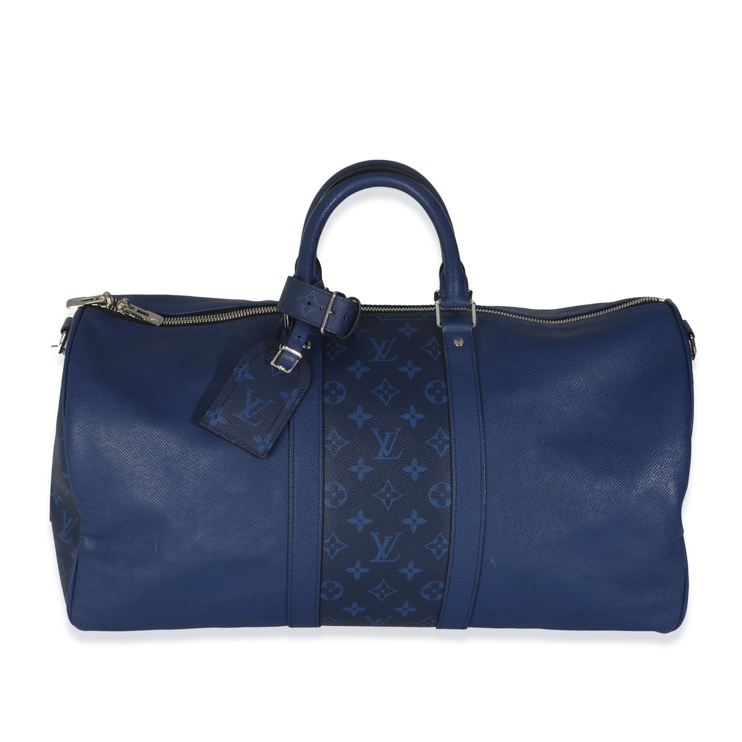 Louis Vuitton Cobalt Taiga Keepall Bandouliere 50 Monogram Canvas Handbag