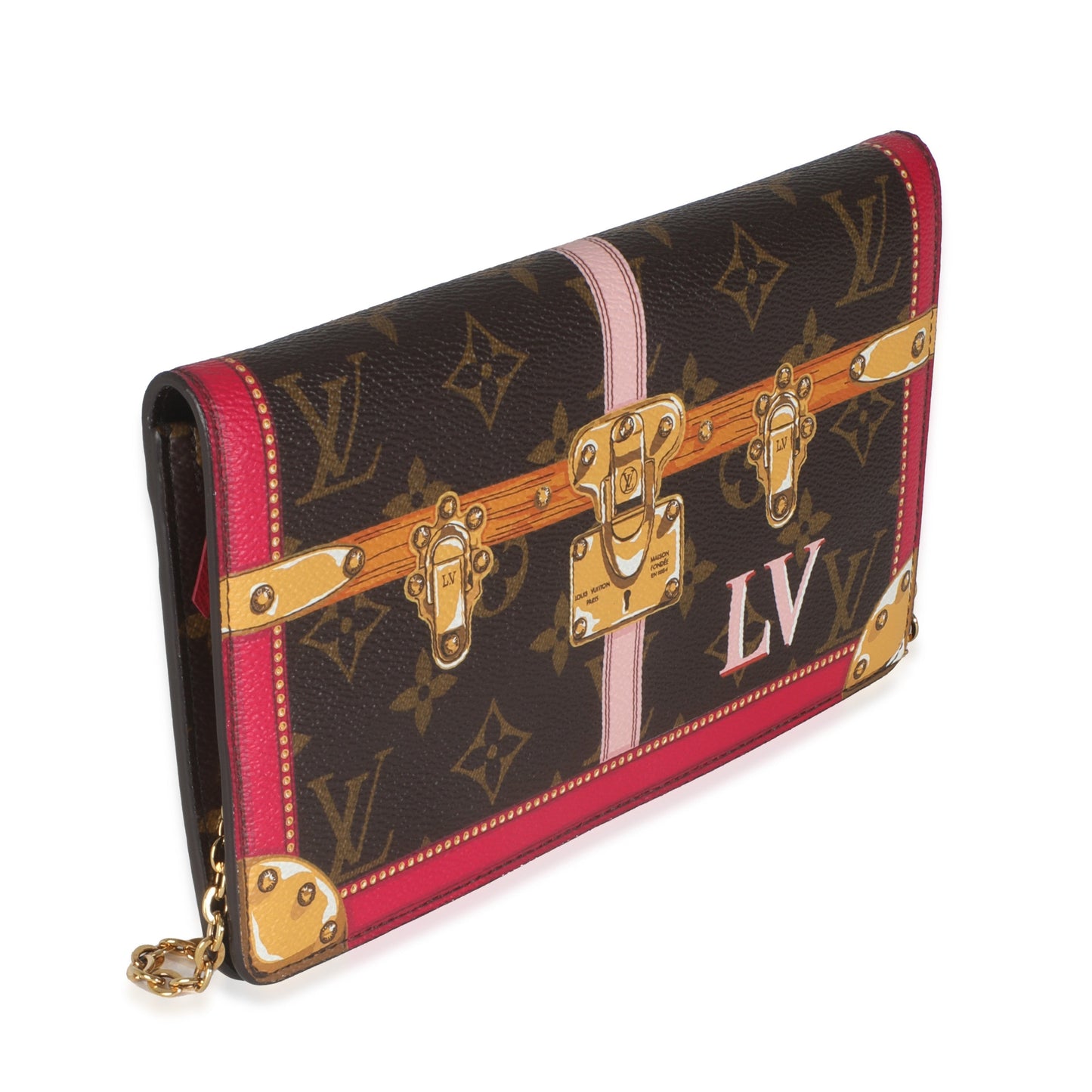 Louis Vuitton Summer Trunks Weekend Pochette Monogram Canvas Clutch Bag