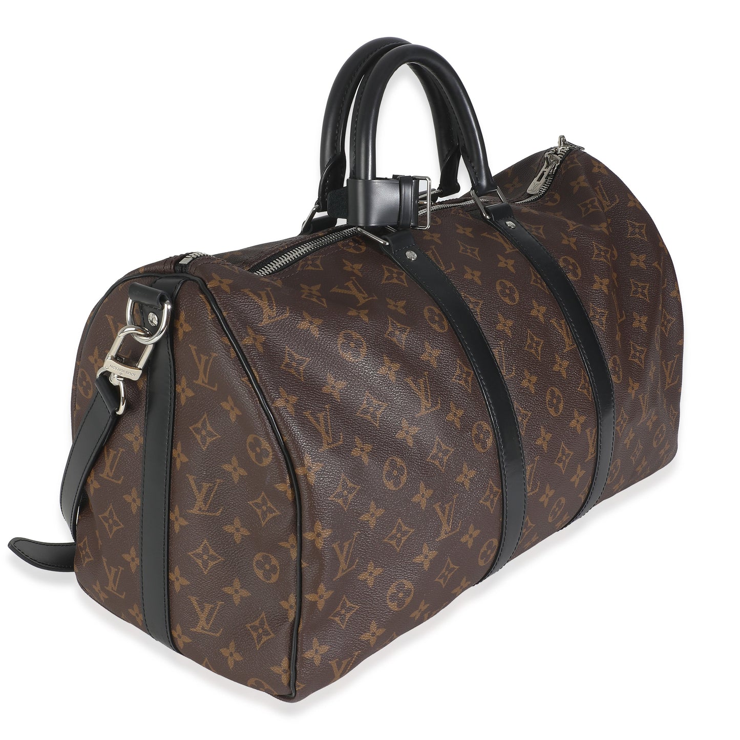 Louis Vuitton Macassar Keepall Bandouliere 45 Monogram Handbag