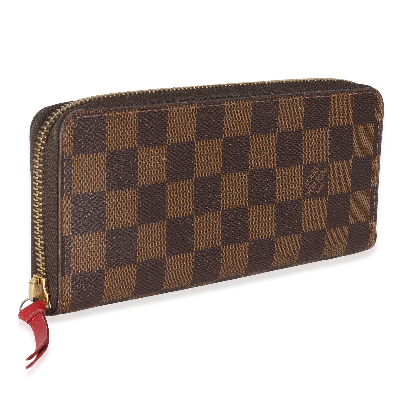 Louis Vuitton Damier Ebene Clemence Canvas Wallet Case Clemence Wallet