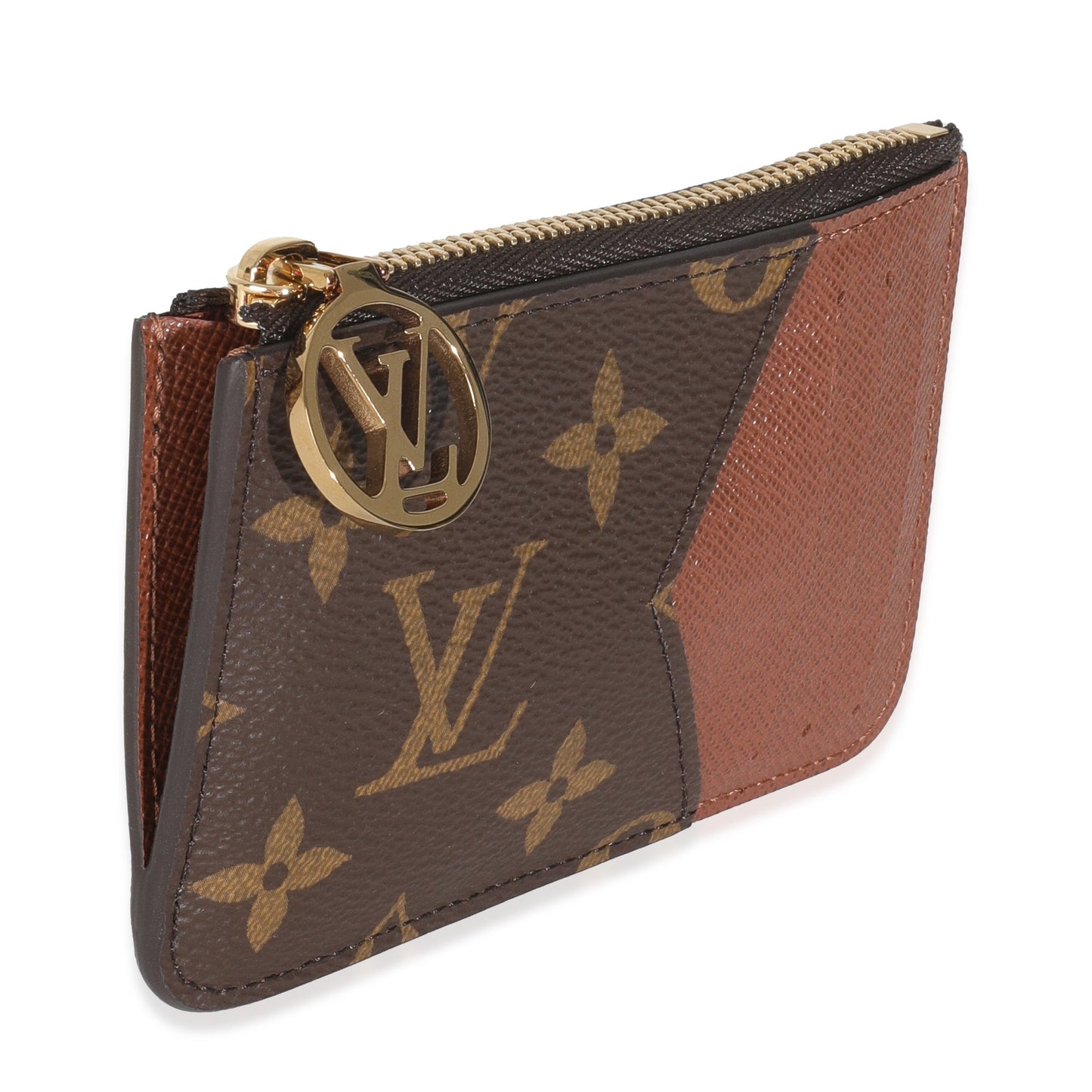Louis Vuitton Cognac Romy Holder Monogram Canvas Wallet Case