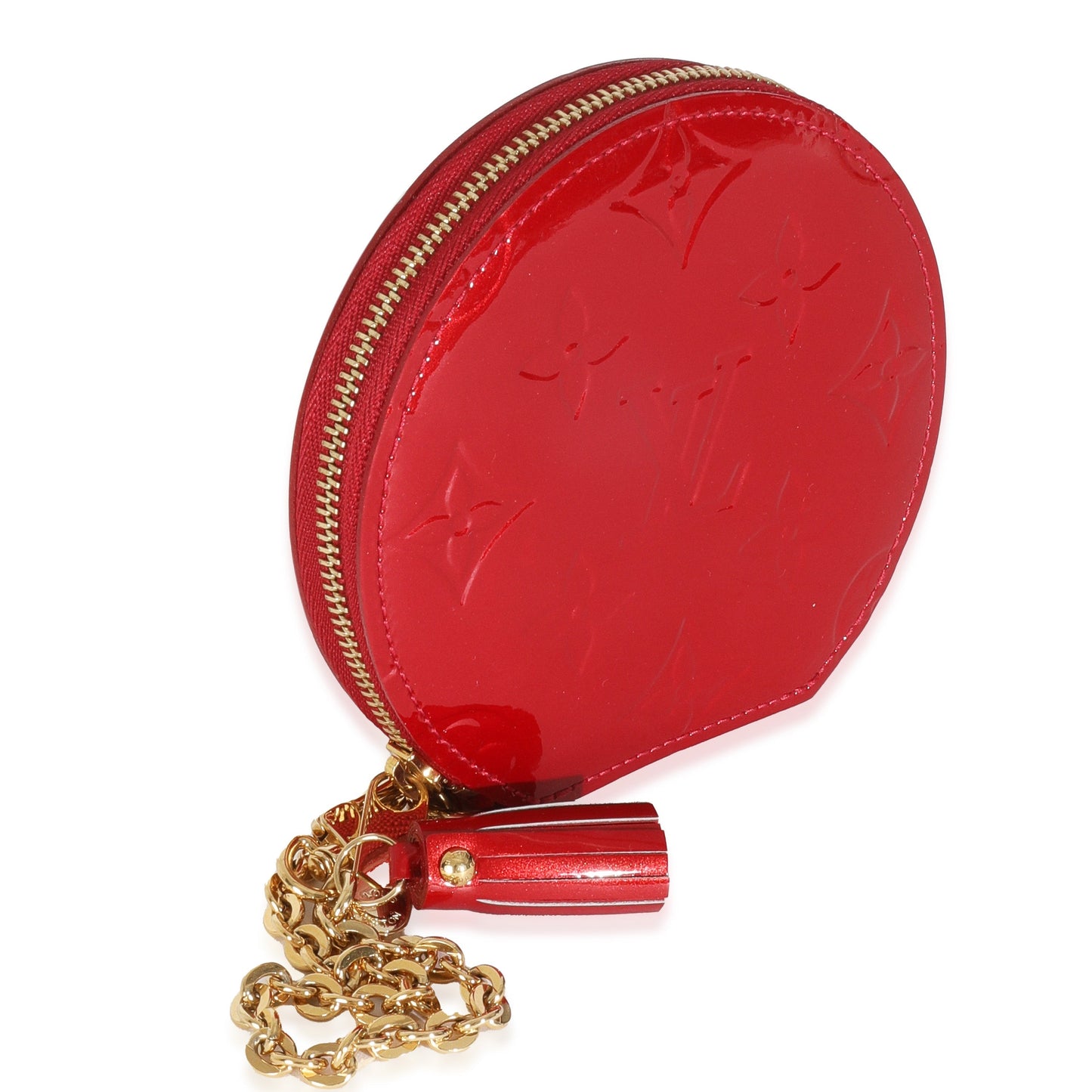 Louis Vuitton Vernis Porte Monnaie Chapeau Monogram Red Handbag