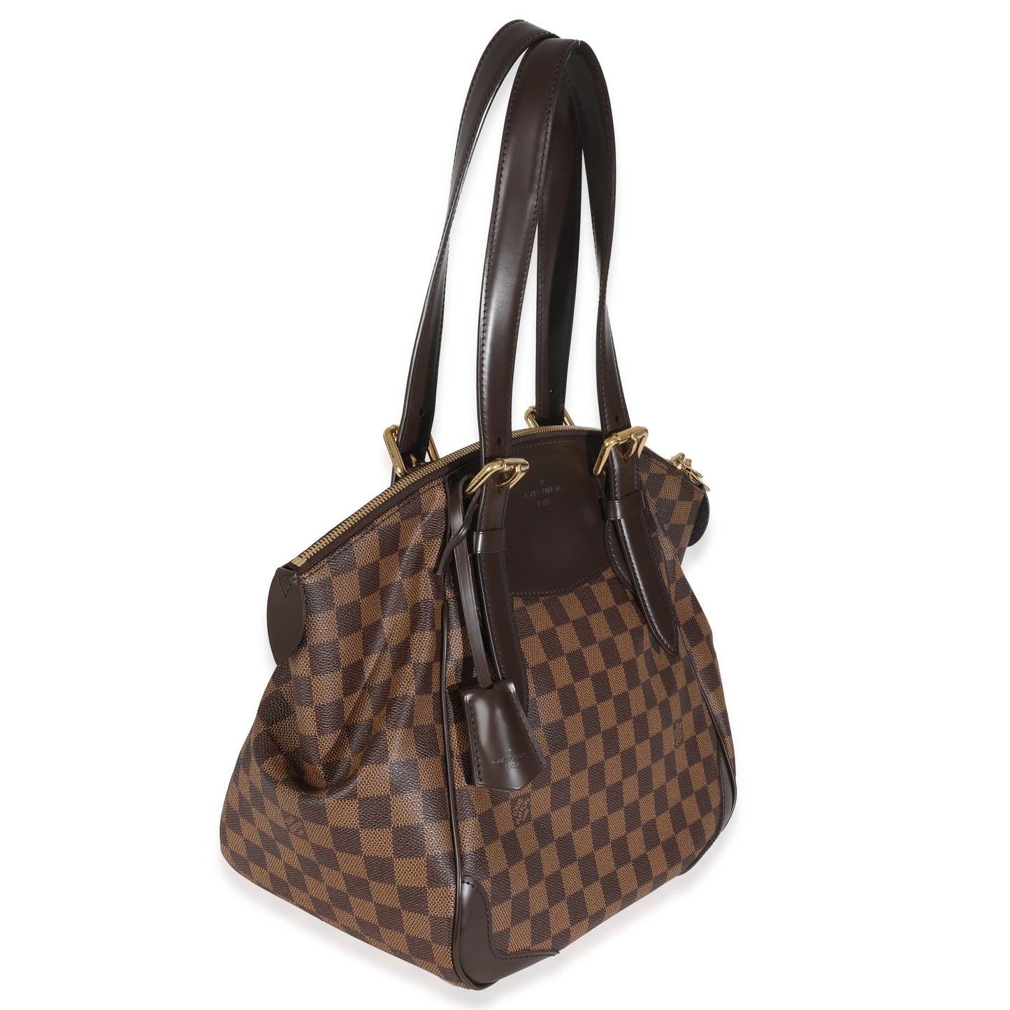 Louis Vuitton Damier Ebene Verona MM Canvas Handbag Verona Mm