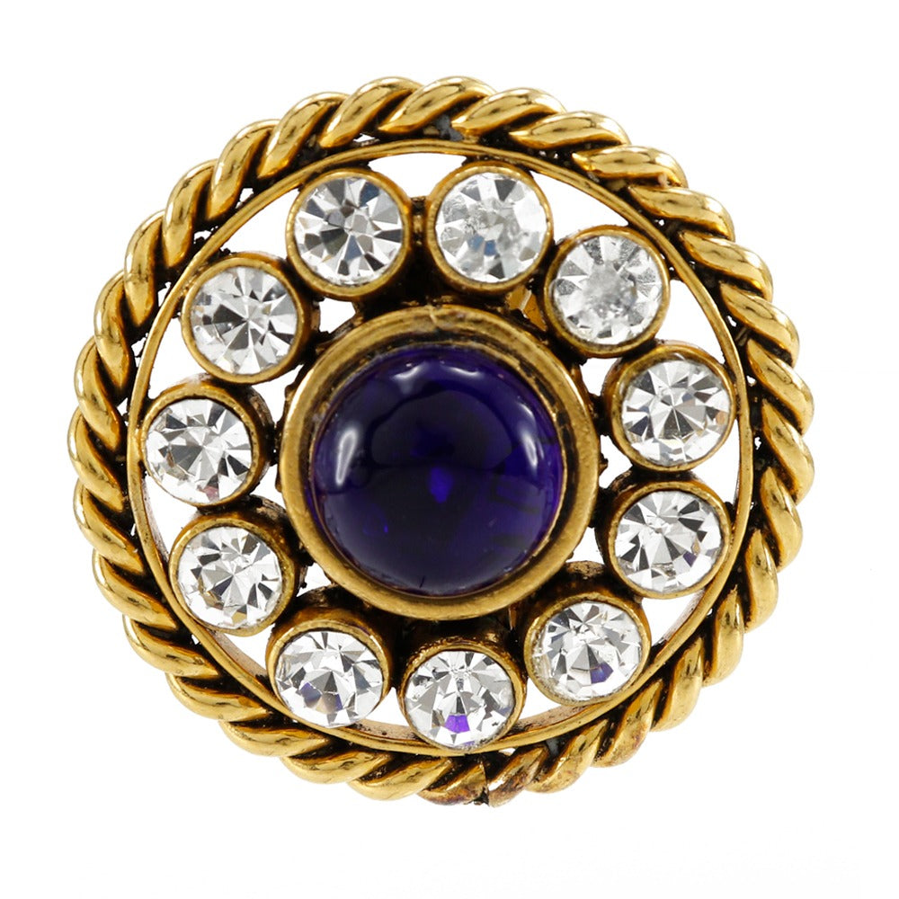 Gold Plated Rhinestone Earrings Jewelry