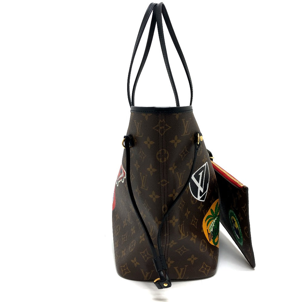 Louis Vuitton M42844 macacer World tour Neverfull Monogram Canvas Brown Tote Bag