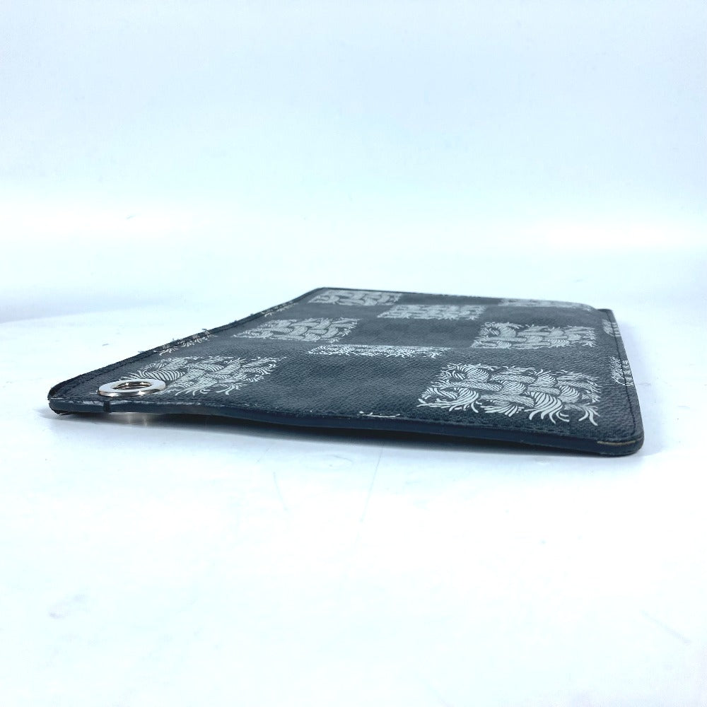 Louis Vuitton N61231 Damier Grafitto Damier Grafitte Canvas Black Clutch Bag