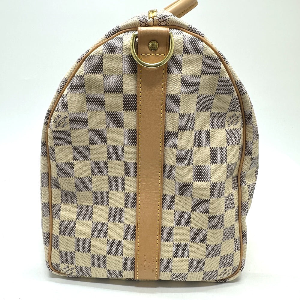 Louis Vuitton Boston Duffel N48223 Damier Azur Canvas White Travel Bag