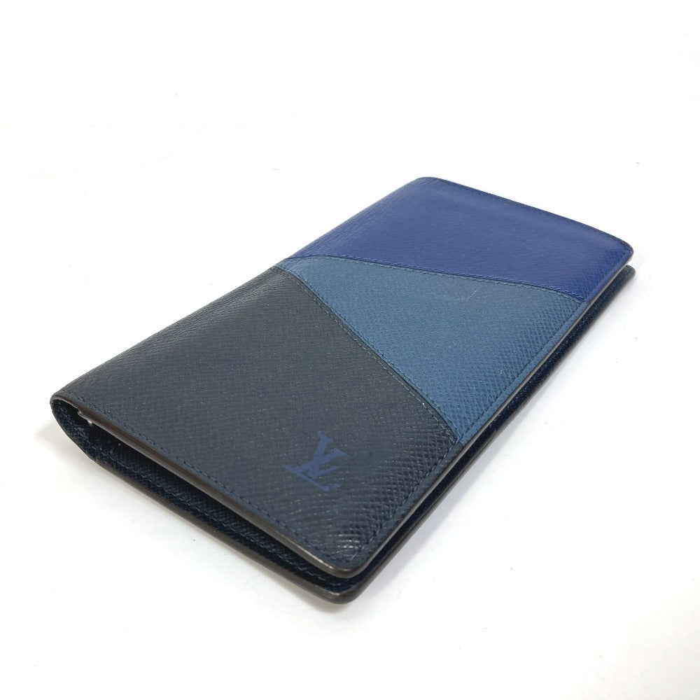 Louis Vuitton Long Purse M30713 Taiga Leather Navy Wallet Case