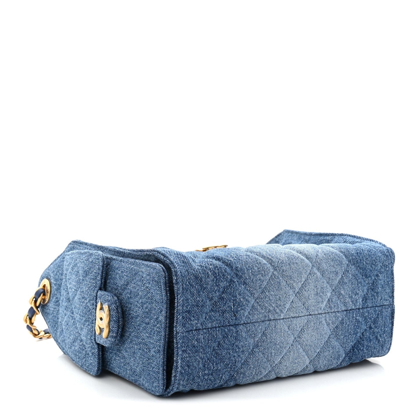 Chanel Washed Denim Quilted Mini 25 Handbag Blue