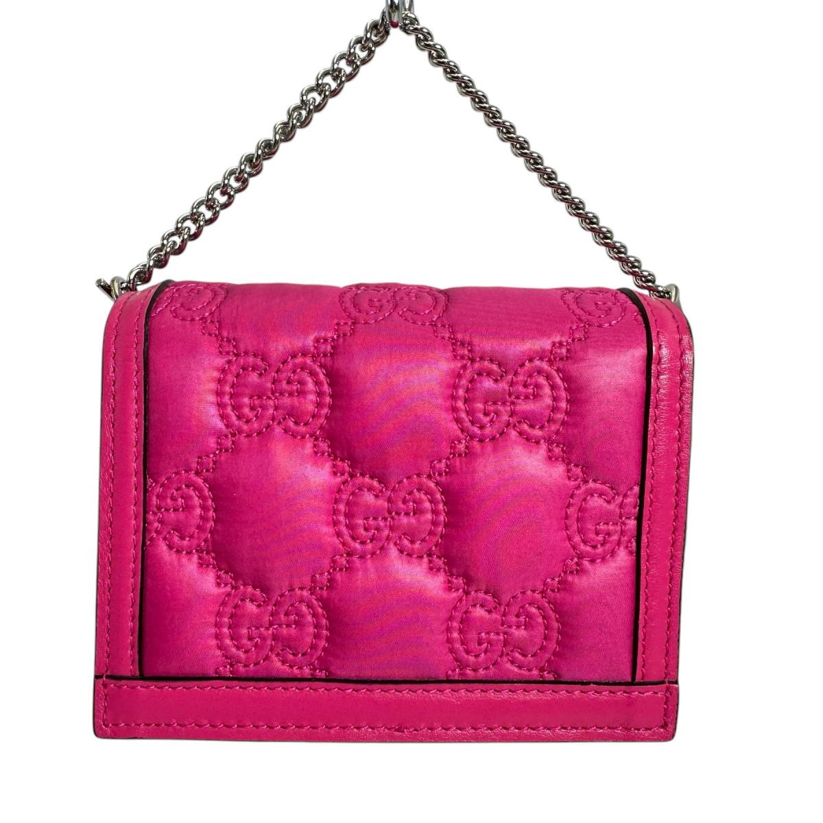 Gucci 2WAY GG Matelasse Leather Nylon Pink Mini Bag