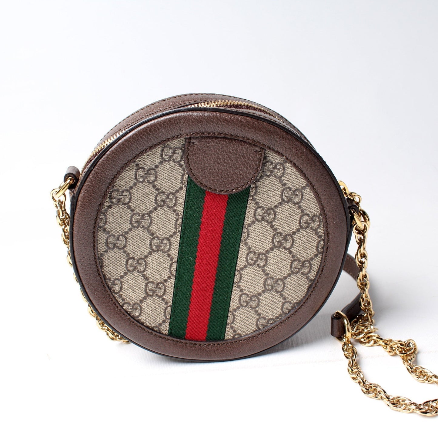 Gucci Ophidia GG Supreme Round Small Crossbody Bag