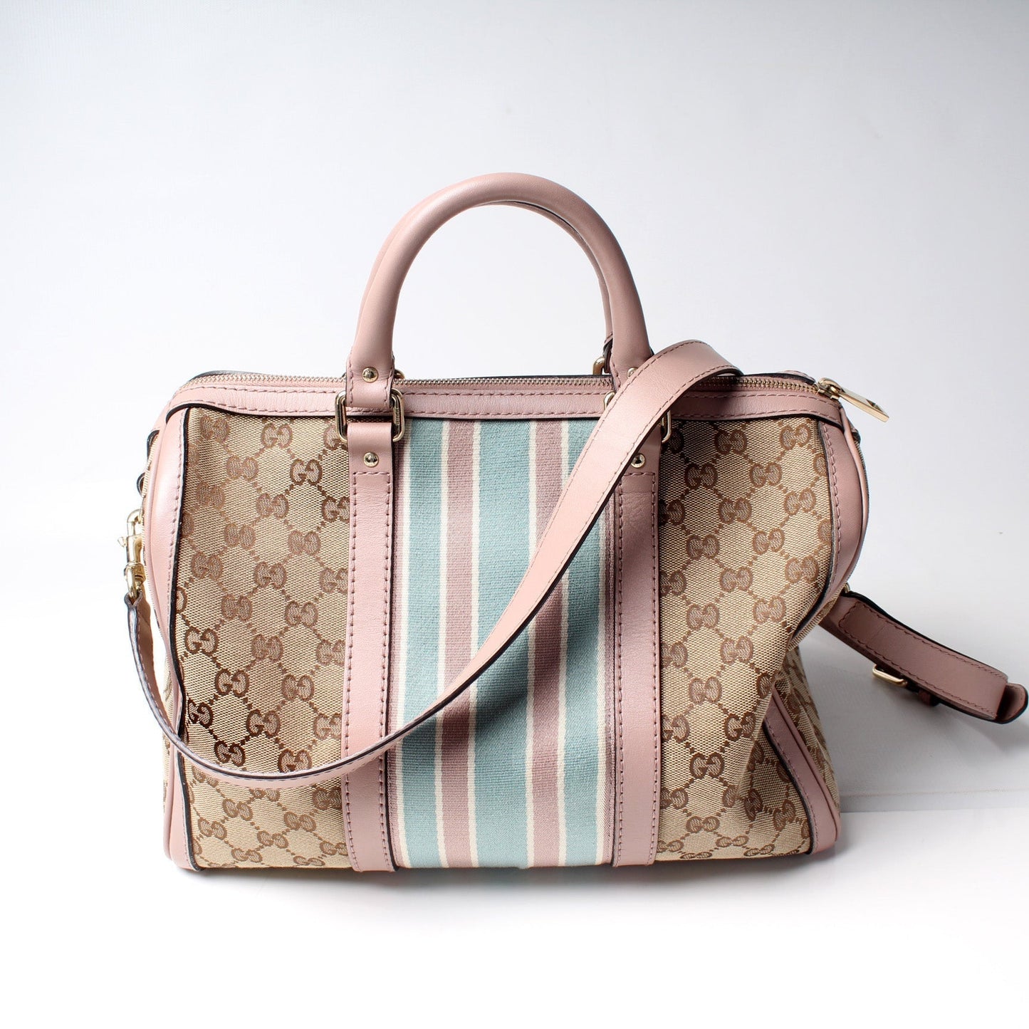 Gucci Boston Canvas Handbag